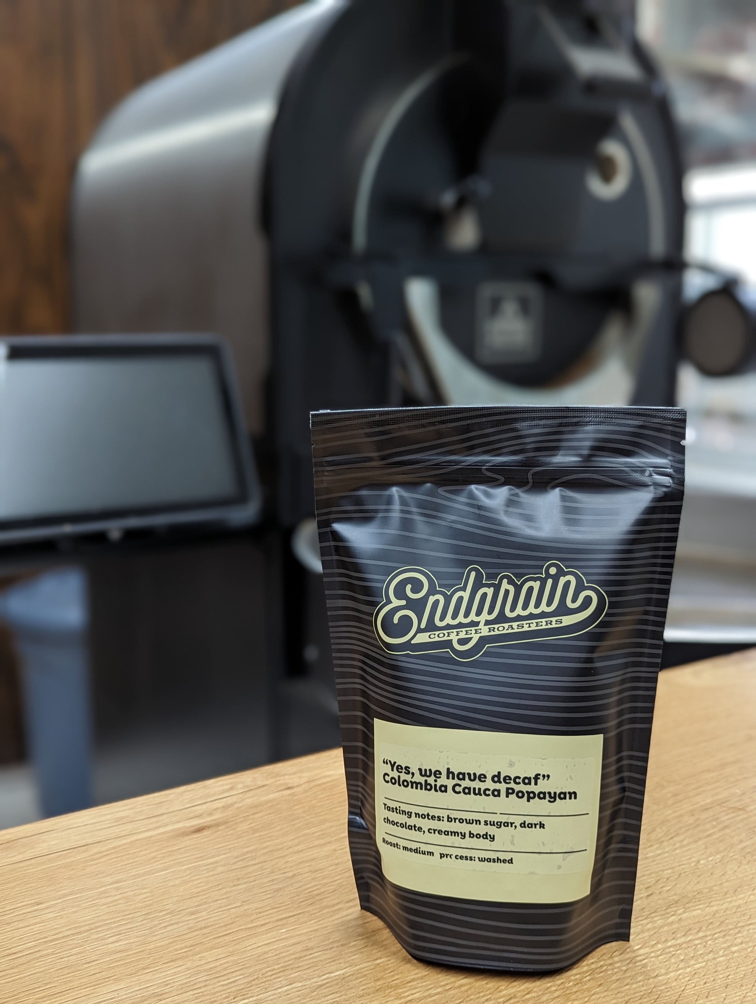 Yes! We have Decaf. Colombia Swiss Water Process Endgrain Coffee